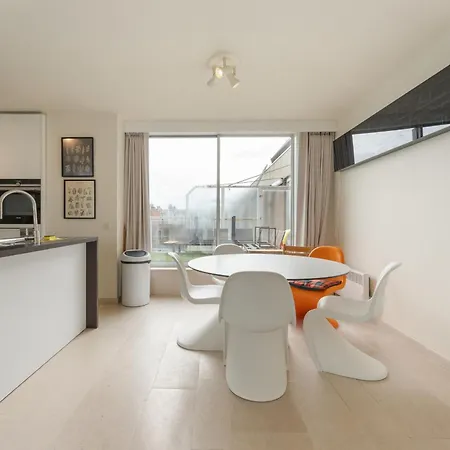 Penthouse App Aan Zee Met Uniek Dakterras - 5p דירה *